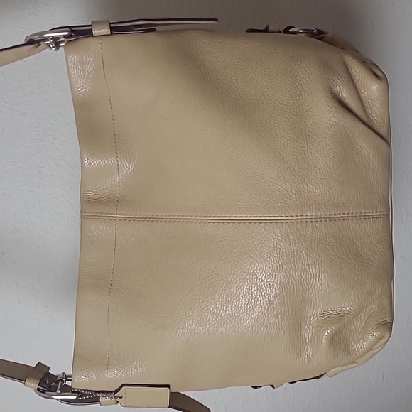 Coach Bags Coach Pebbled Leather Duffle Bag Nude Beige Tan Zippered